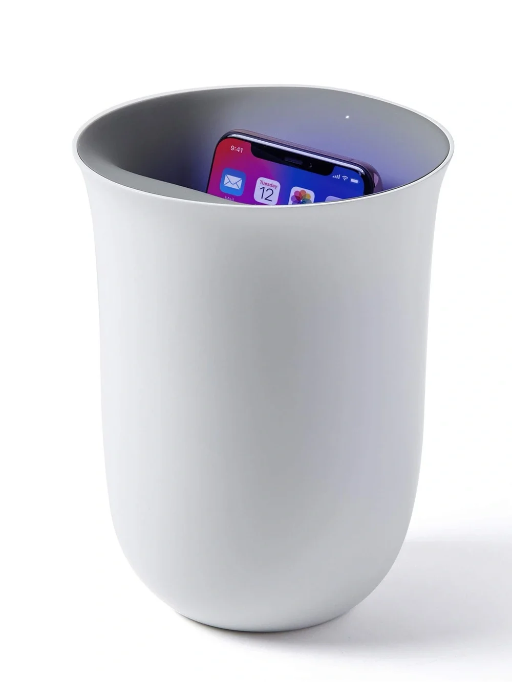 Lexon OBLIO Wireless Charging Station and UV Sanitizer White Like New